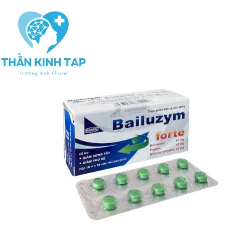 Bailuzym Forte - Hỗ trợ giảm sưng tấy, phù nề và viêm họng